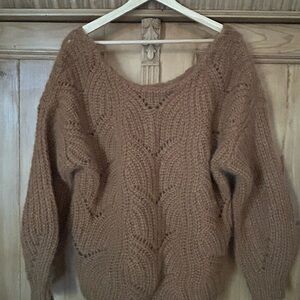 Sézane Brown Knit Sweater
